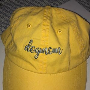 “Dog mom” yellow cap